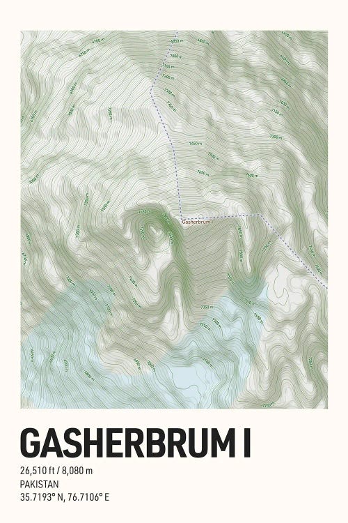 Gasherbrum l Topographic Map