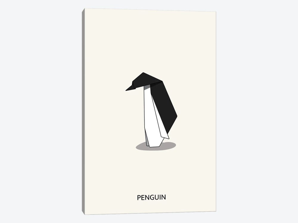 Origami Penguin by avesix 1-piece Canvas Print