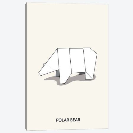 Origami Polar Bear Canvas Print #ASX685} by avesix Art Print