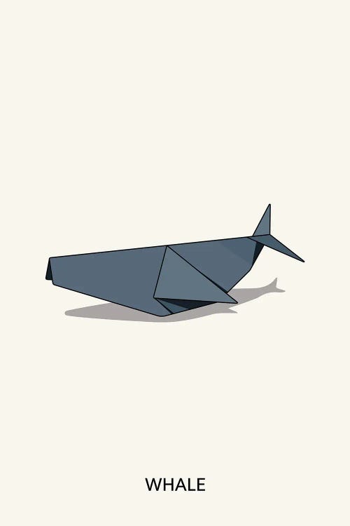 Origami Whale by avesix wall art