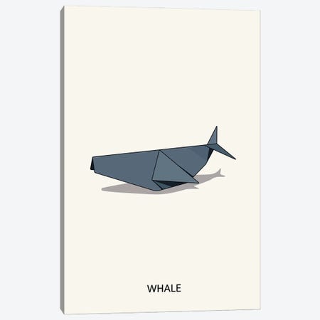 Origami Whale Canvas Print #ASX688} by avesix Canvas Art