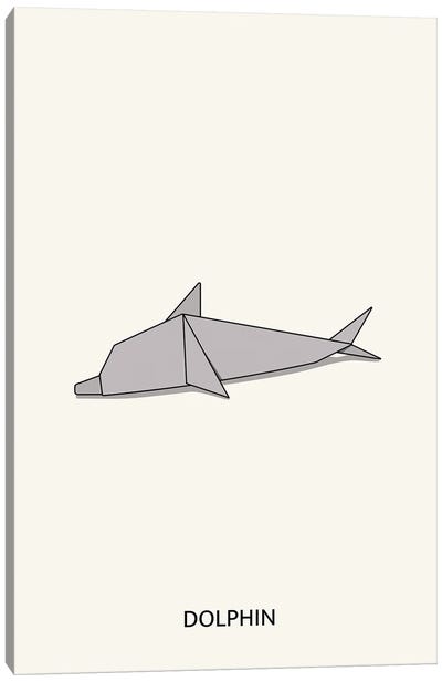 Origami Dolphin Canvas Art Print - avesix