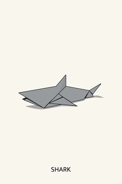avesix: Origami Shark by avesix