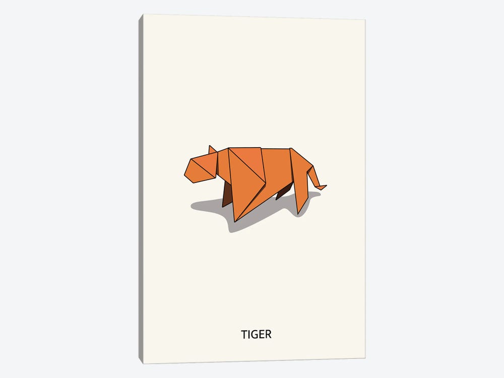 Origami Tiger by avesix 1-piece Canvas Print