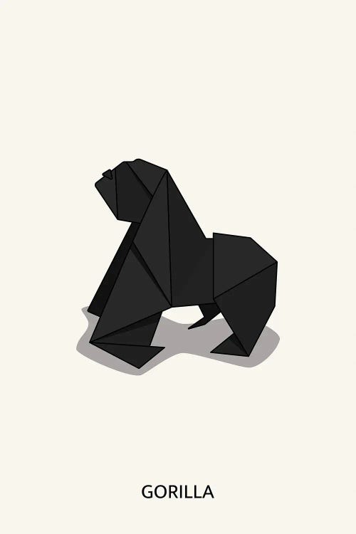 Origami Gorilla by avesix wall art