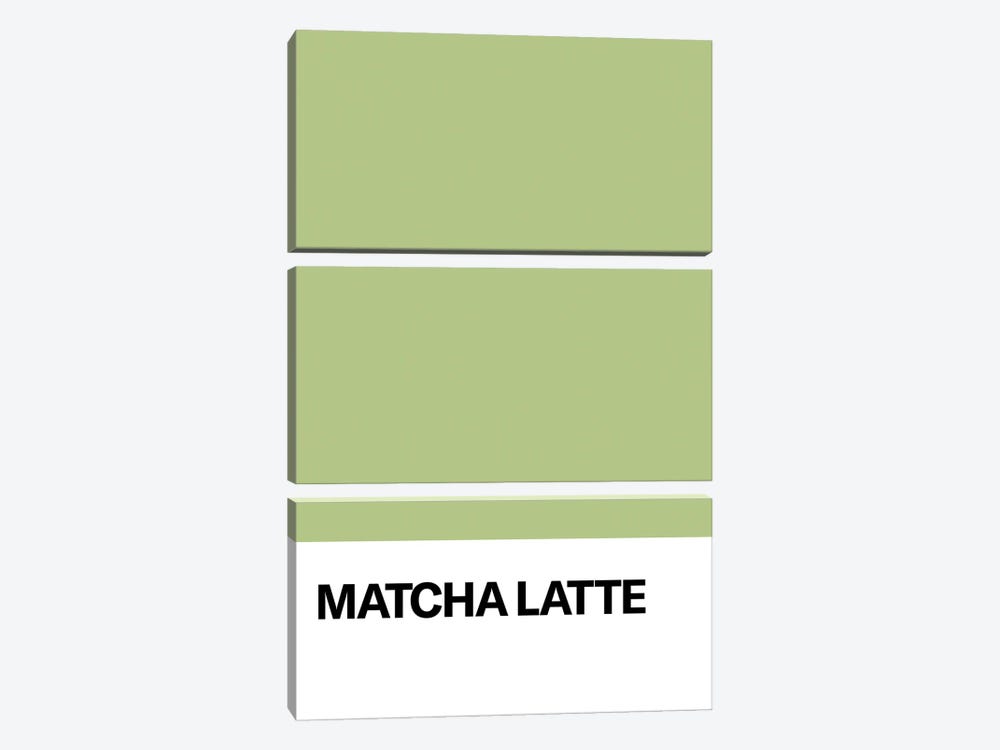 Matcha Latte by avesix 3-piece Canvas Art Print