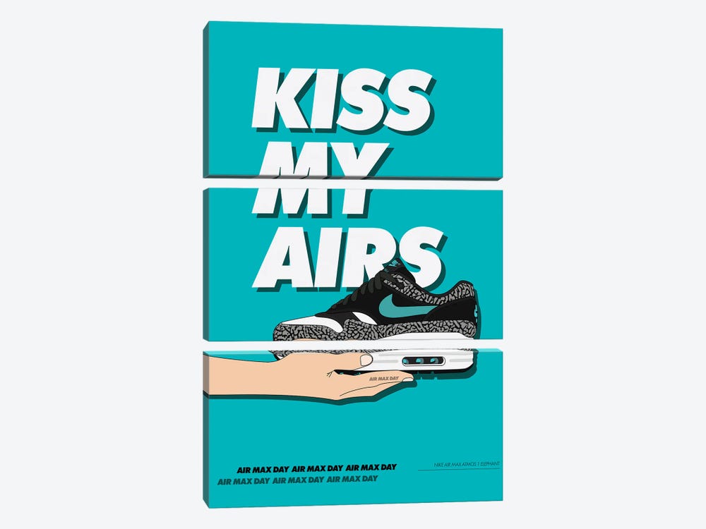 Kiss My Airs by avesix 3-piece Canvas Print