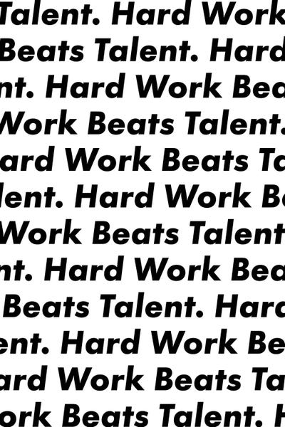 Hardwork Beats Talent by avesix framed wall art