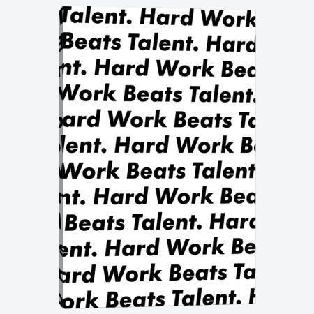 Hardwork Beats Talent Canvas Print #ASX80} by avesix Canvas Art