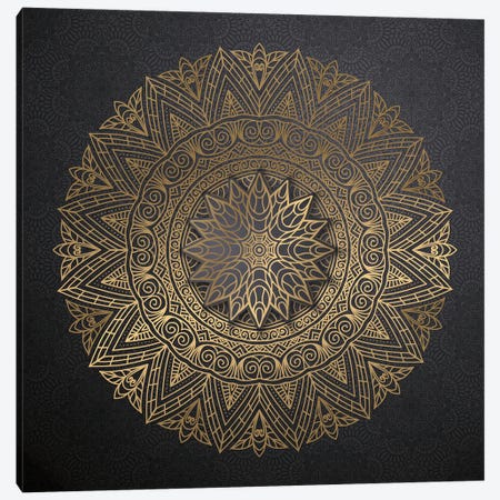 Elegant Mandala Canvas Print #ASY100} by Artsy Bessy Canvas Artwork