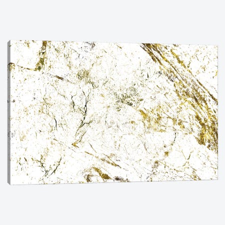 White And Gold Marble Canvas Print #ASY102} by Artsy Bessy Canvas Wall Art