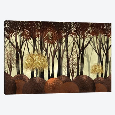 Autumn Forest Landscape Canvas Print #ASY106} by Artsy Bessy Canvas Print