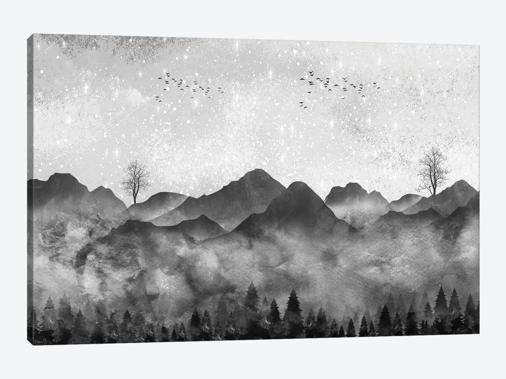 Misty Forest by Artsy Bessy 1-piece Canvas Art Print