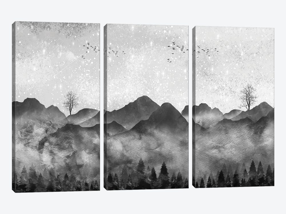 Misty Forest by Artsy Bessy 3-piece Canvas Art Print