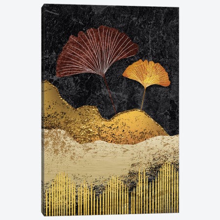 Gingko Leaves II Canvas Print #ASY131} by Artsy Bessy Canvas Art Print