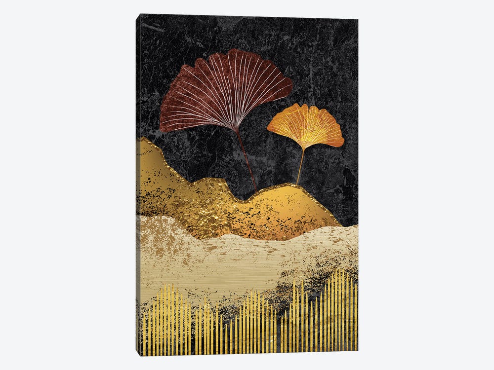 Gingko Leaves II by Artsy Bessy 1-piece Canvas Artwork