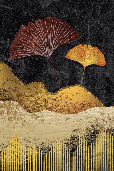Ginkgo Trees: Gingko Leaves II by Artsy Bessy