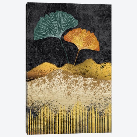 Gingko Leaves III Canvas Print #ASY132} by Artsy Bessy Canvas Art Print