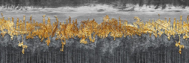 Rustic Gold And Grey Abstract by Artsy Bessy wall art