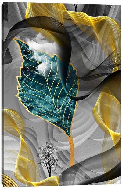 3D Art Leaf Canvas Art Print - Artsy Bessy