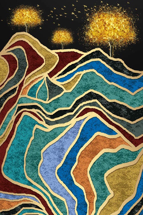 Colorful Valleys by Artsy Bessy wall art
