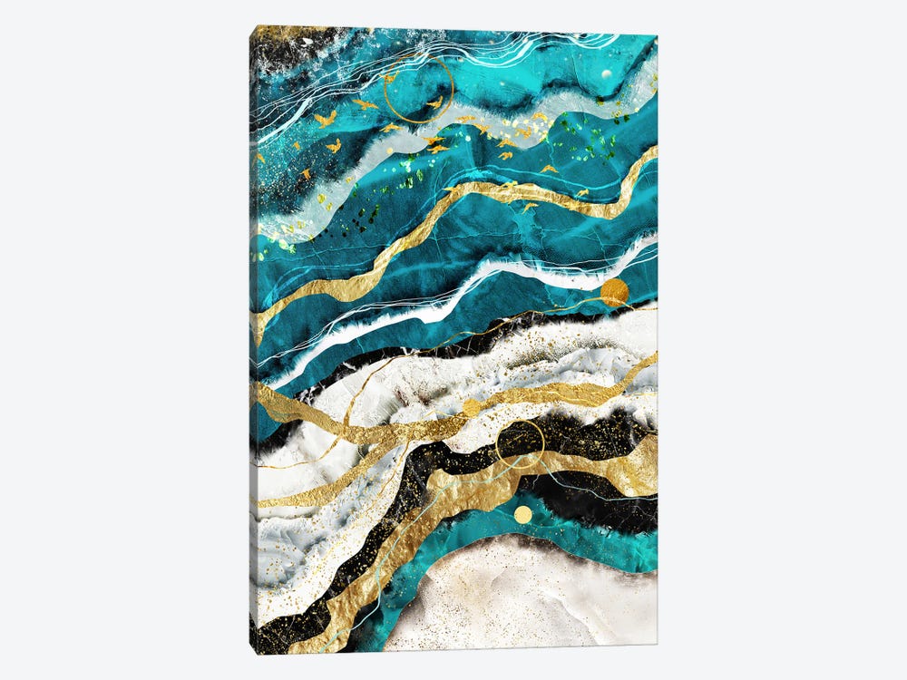 Geode Abstract II by Artsy Bessy 1-piece Canvas Art