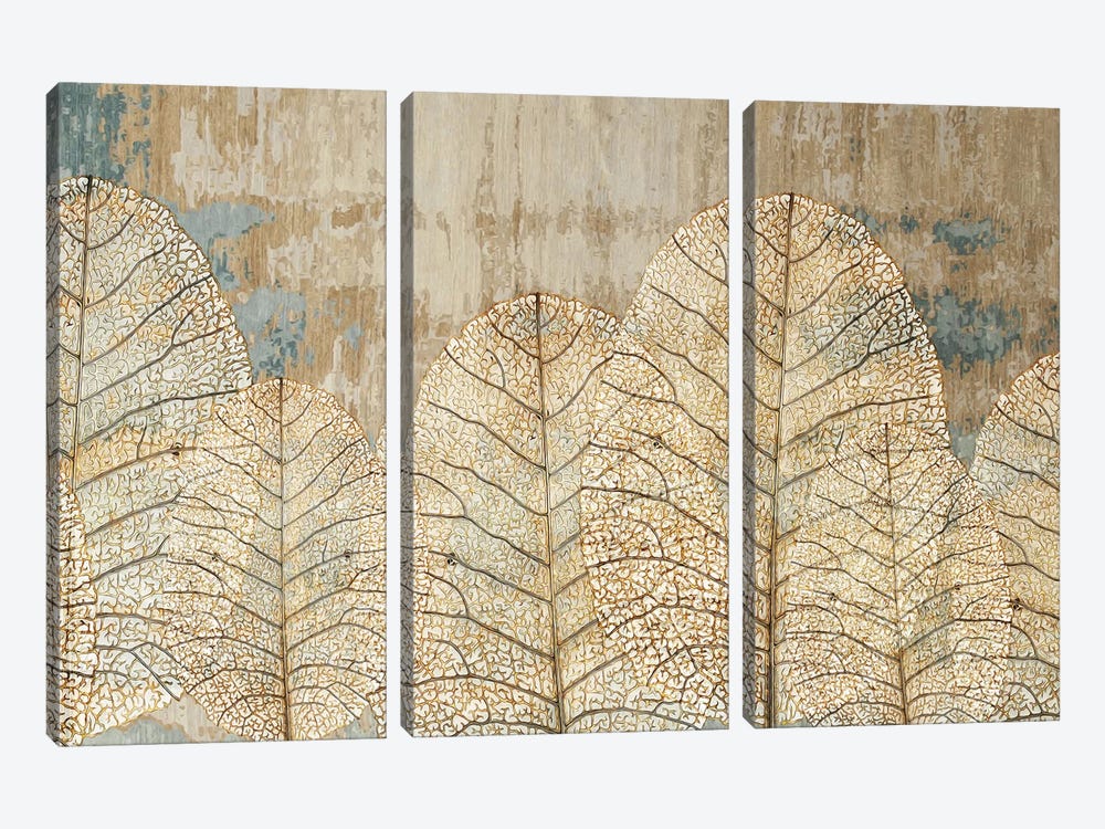 Rustic Leaves by Artsy Bessy 3-piece Canvas Print