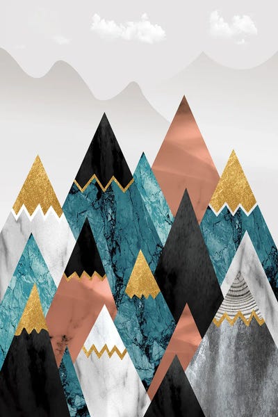 Whimsical Mountain Tops by Artsy Bessy multi panel art