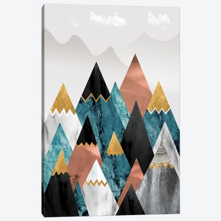 Whimsical Mountain Tops Canvas Print #ASY157} by Artsy Bessy Canvas Artwork