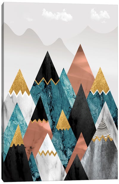 Whimsical Mountain Tops Canvas Art Print - Artsy Bessy