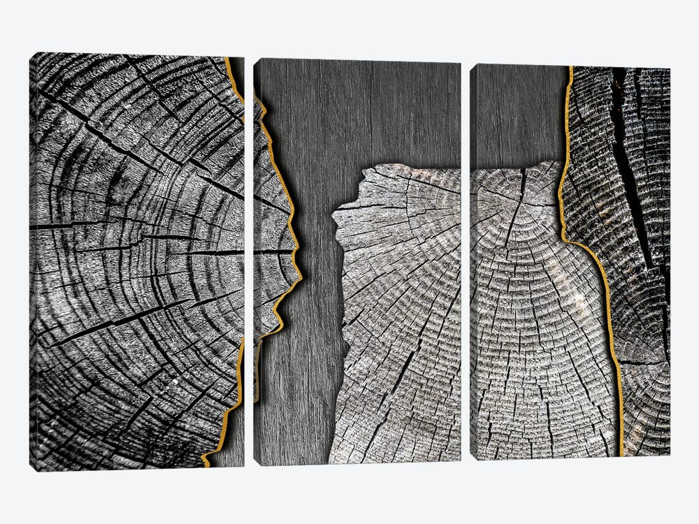 Wood Grain Abstract by Artsy Bessy 3-piece Art Print