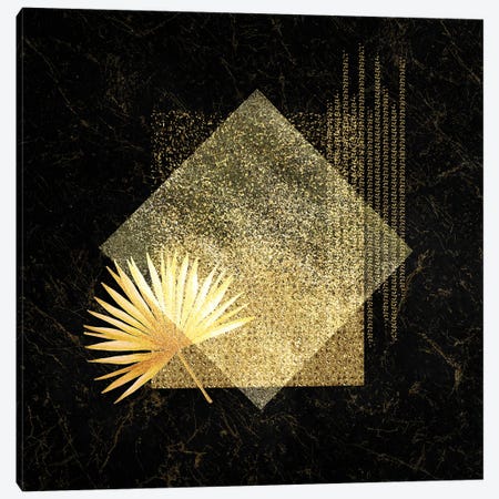Golden Geo Minimalist Art III - With Gold Leaf Accent Canvas Print #ASY15} by Artsy Bessy Canvas Art Print