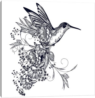 Hummingbird Canvas Art Print - Artsy Bessy