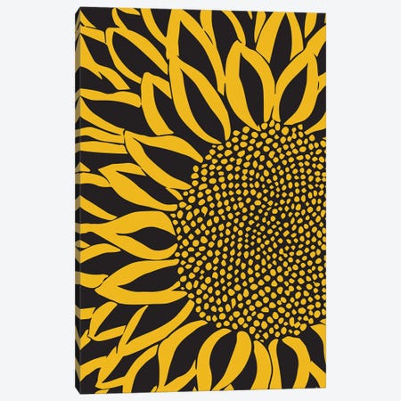 Sunflower Modern Art Canvas Print #ASY184} by Artsy Bessy Art Print
