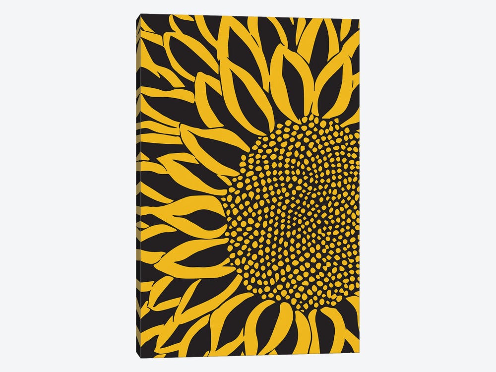 Sunflower Modern Art by Artsy Bessy 1-piece Canvas Art