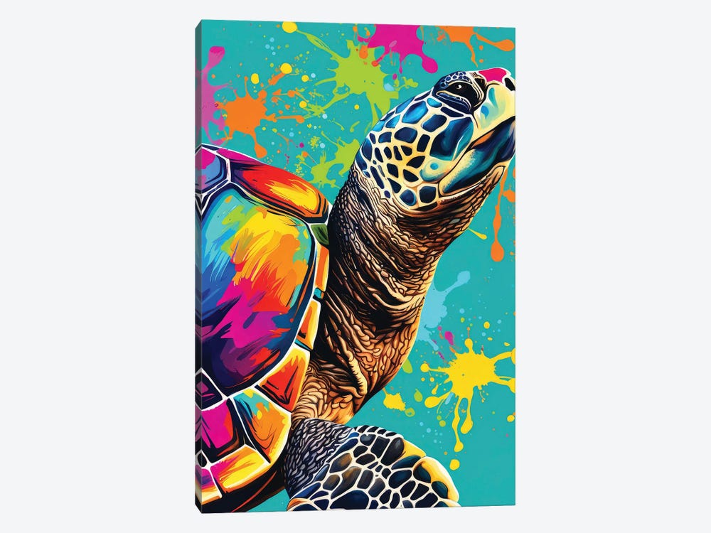 Sea Turtle by Artsy Bessy 1-piece Canvas Art Print