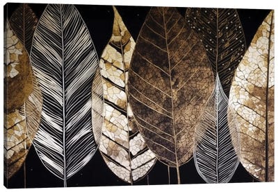 Leaves Modern Art Canvas Art Print - Leaf Art