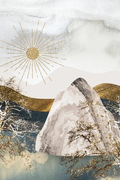 Glaciers & Icebergs: The Iceberg And The Midnight Sun - A Dreamy Winter Night by Artsy Bessy