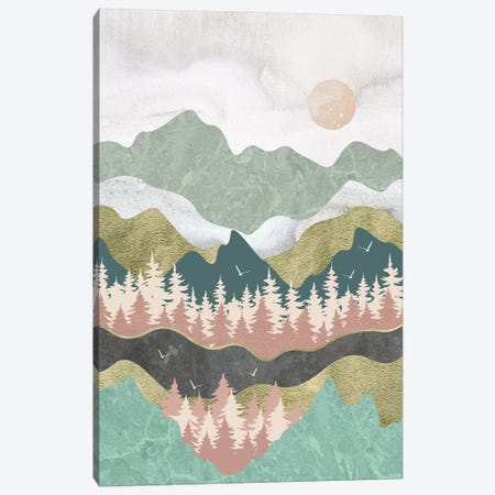 The Mountains Are Calling: Breathe Canvas Print #ASY34} by Artsy Bessy Art Print