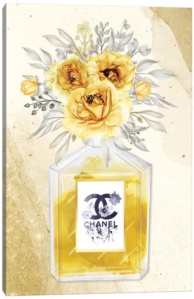 Sweet Escape: Chanel Perfume Bottle Canvas Art Print - Artsy Bessy