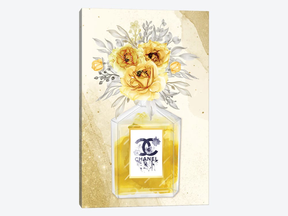 Sweet Escape: Chanel Perfume Bottle by Artsy Bessy 1-piece Canvas Art Print