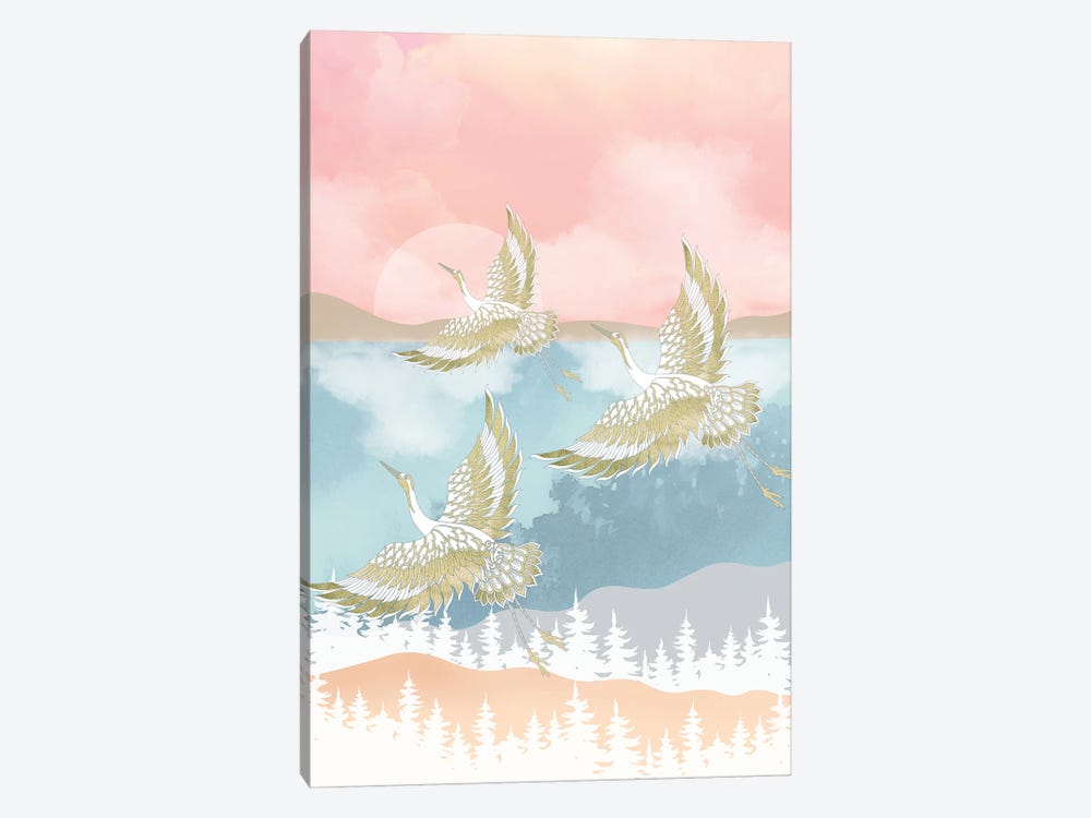 Dusk And The Golden Flight by Artsy Bessy 1-piece Canvas Print