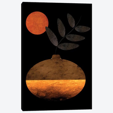 Earthen Jug And The Moonlight Canvas Print #ASY44} by Artsy Bessy Canvas Artwork