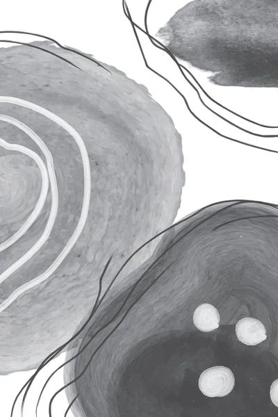 Watercolor Black And White Abstract Geometric IV by Artsy Bessy multi panel art