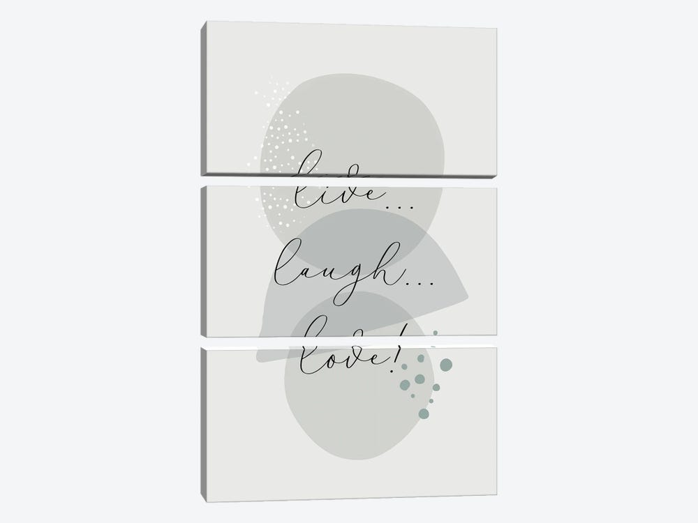 Live Laugh Love by Artsy Bessy 3-piece Canvas Art Print