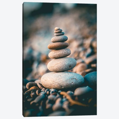 Balancing Stones Canvas Print #ASY71} by Artsy Bessy Canvas Wall Art