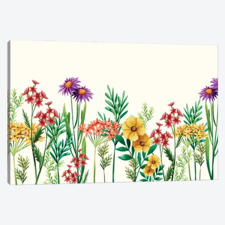 Flowers Of Summer Canvas Print #ASY91} by Artsy Bessy Canvas Wall Art