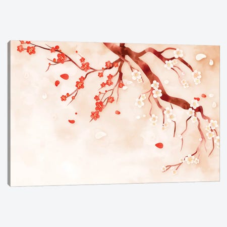 Plum Blossom Canvas Print #ASY97} by Artsy Bessy Canvas Art Print