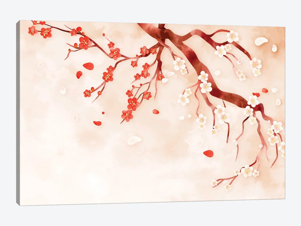 Plum Blossom by Artsy Bessy 1-piece Canvas Print