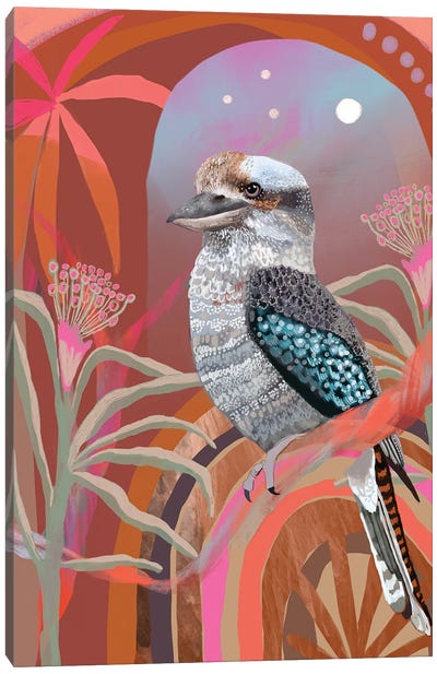 King Of The Bush Kookaburra Canvas Art Print - Kingfishers